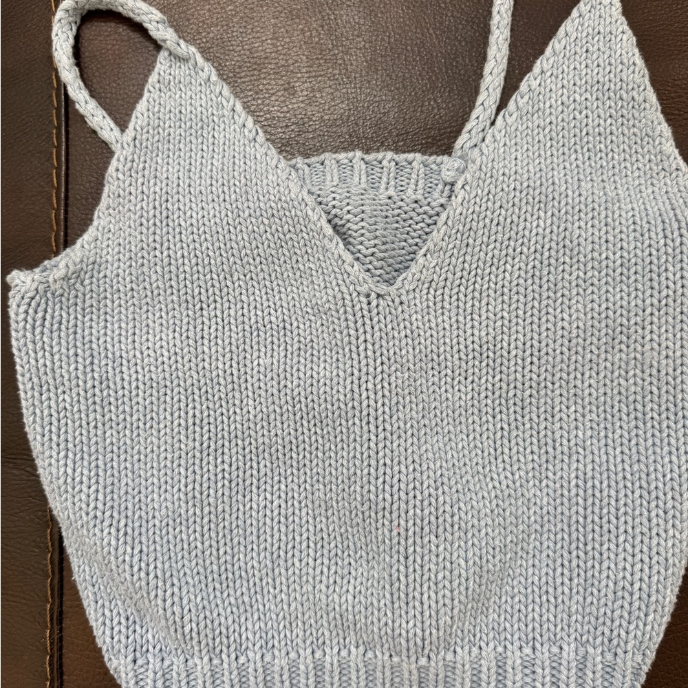 Brandy Melville baby blue Knit Tank Top